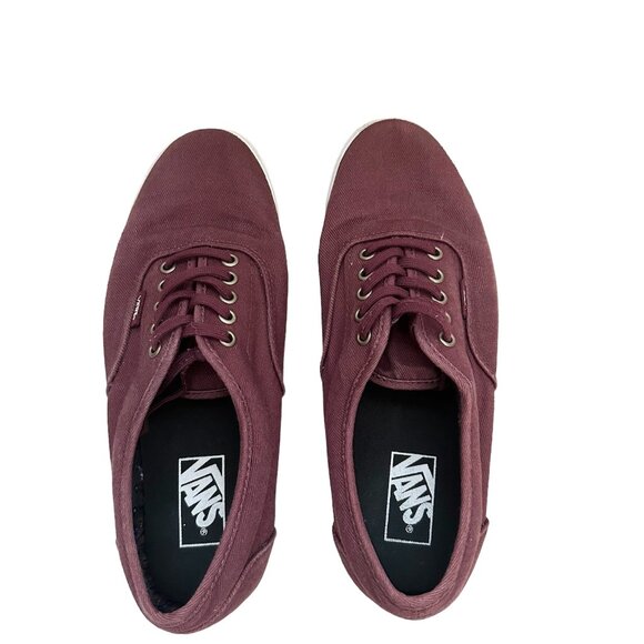 Vans Off The Wall Unisex Shoes Size 9.5 Burgundy Classic Canvas Skate TB4R - Picture 1 of 9